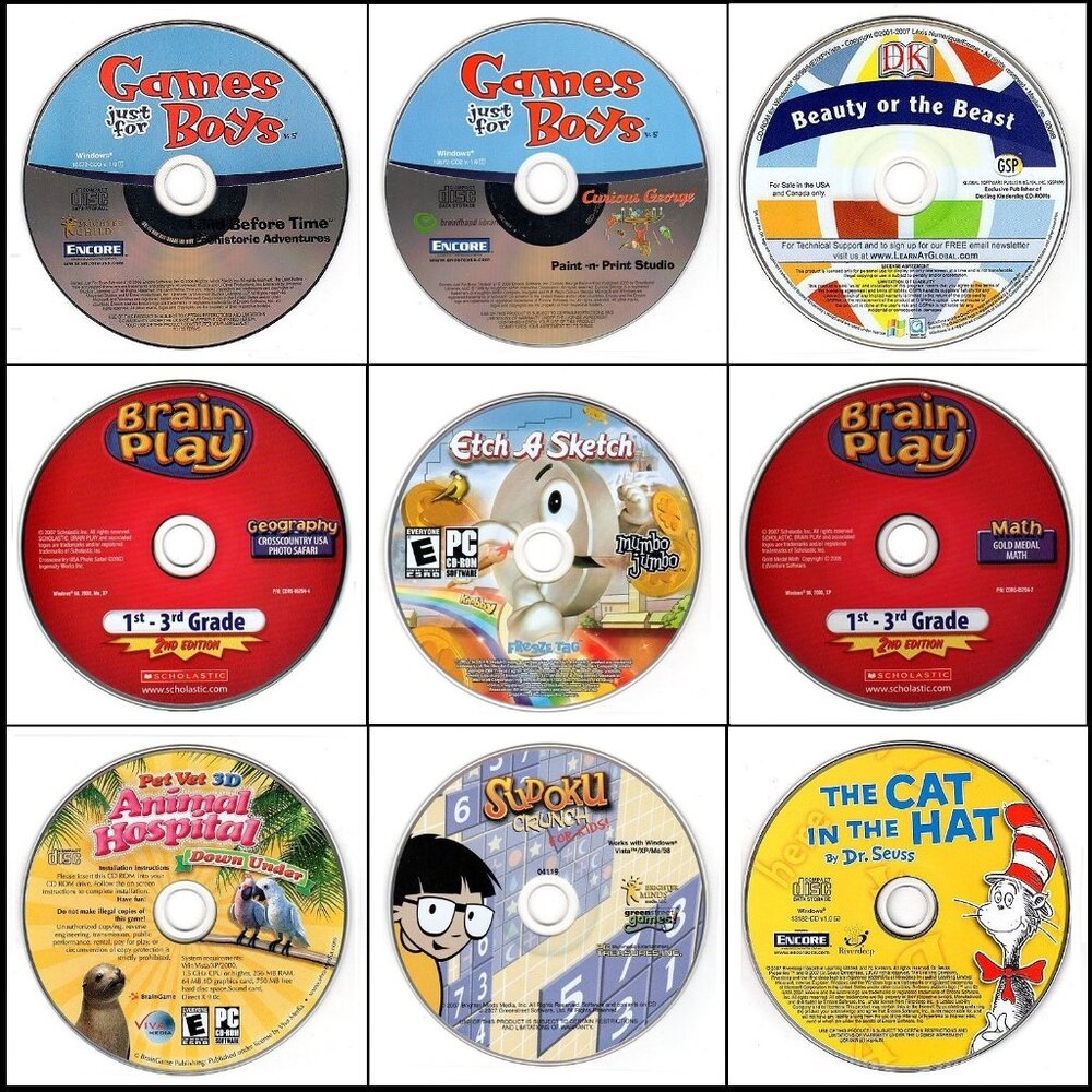 9CD Vintage KIDS LOT #11 (2006-2007) NEW or LIKE NEW in sleeves as pictured!
